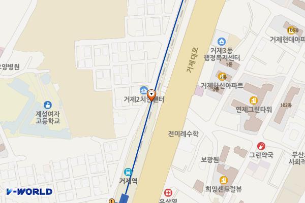 해맞이 공영주차장 위치 지도 — 부산광역시 연제구 거제동 625-11