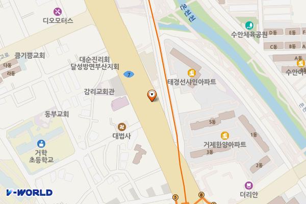 태경선샤인아파트 앞 공영주차장 위치 지도 — 부산광역시 연제구 거제동 120-6