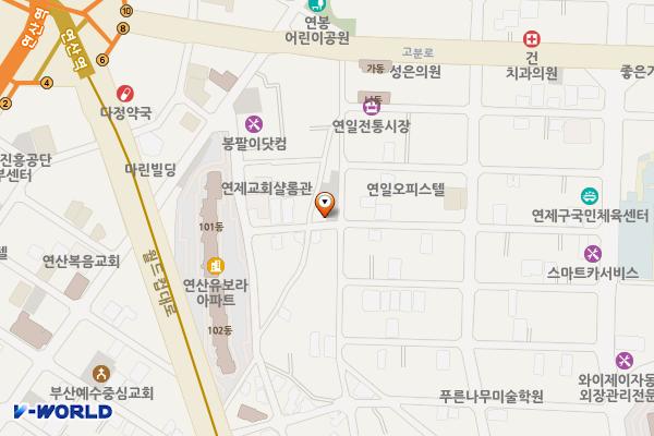연일 공영주차장 위치 지도 — 부산광역시 연제구 연산동 768-6