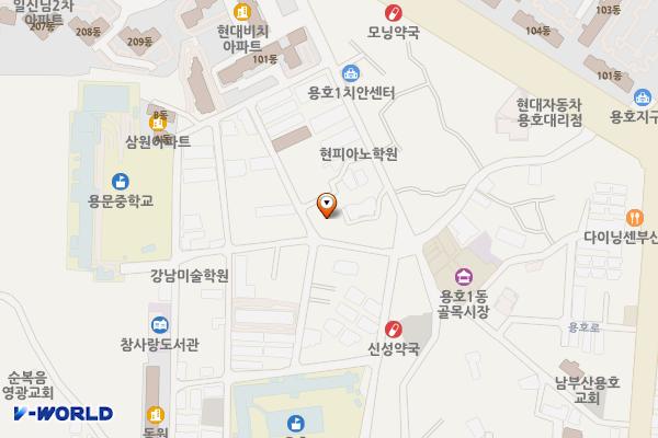 용호1동 제4공영주차장 위치 지도 — 부산광역시 남구 용호동 221-1