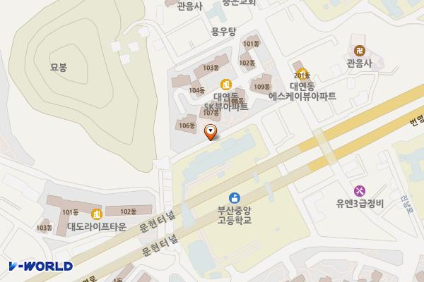 중앙고교담장주변 위치 지도 — 부산광역시 남구 대연동 1779