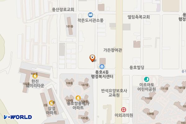 용호4동주민센터 주변 위치 지도 — 부산광역시 남구 동명로132번길 146