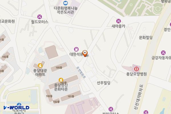 한신문화타운맞은편 위치 지도 — 부산광역시 남구 용당동 566-2