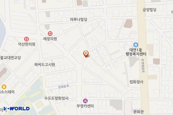 솔밭주거지전용주차장 위치 지도 — 부산광역시 남구 대연동 1002-1