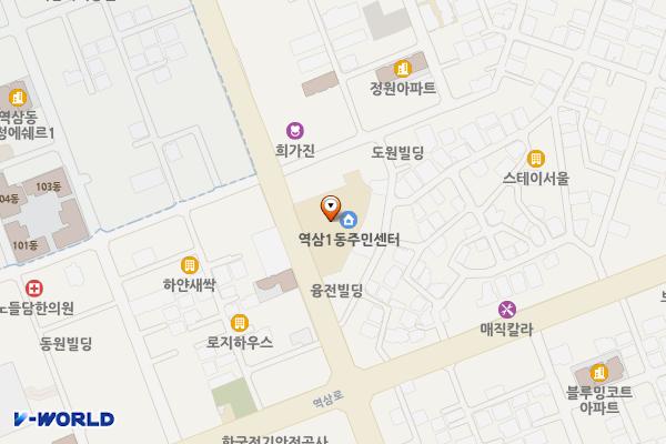 역삼1동문화센터 위치 지도 — 서울특별시 강남구 역삼로 7길 16