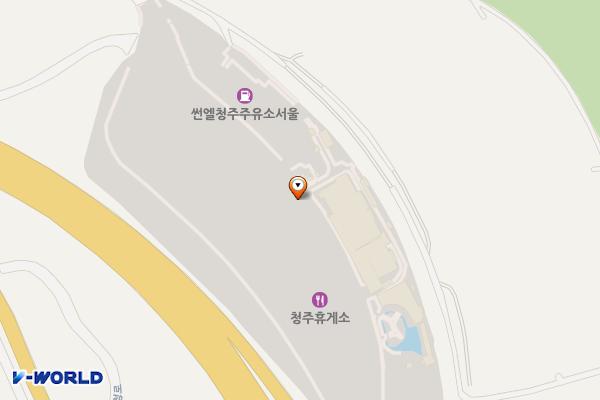 청주(서울) 휴게소 위치 지도 — 충청북도 청주시 흥덕구 옥산면 경부고속도로 318 (장남리)