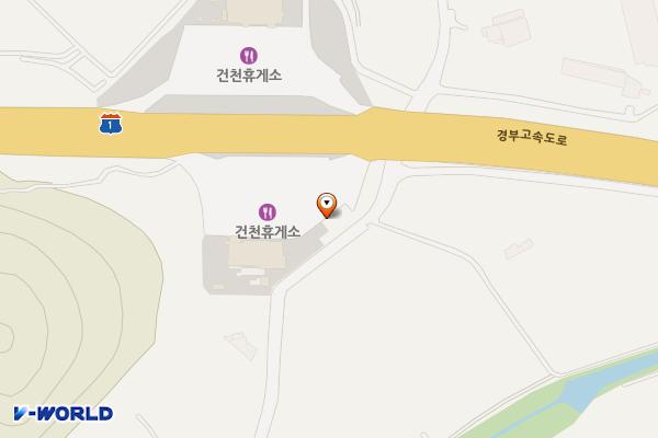 건천(부산) 휴게소 위치 지도 — 경상북도 경주시 건천읍 경부고속도로 77 (방내리)