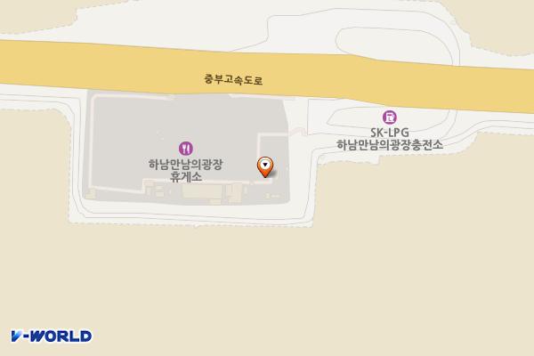 하남드림 휴게소 위치 지도 — 경기도 하남시 중부고속도로 117-1 (천현동)
