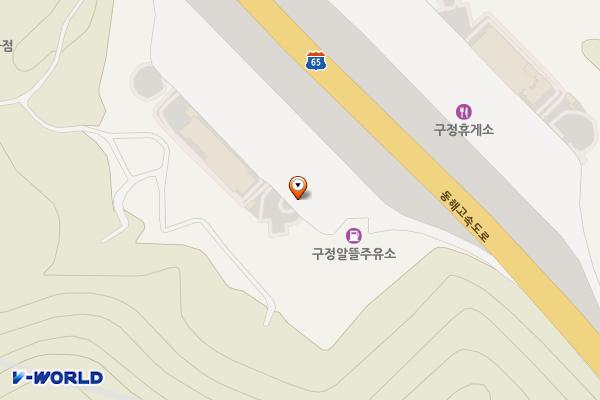 구정(삼척) 휴게소 위치 지도 — 강원특별자치도 강릉시 구정면 동해고속도로 345 (제비리)