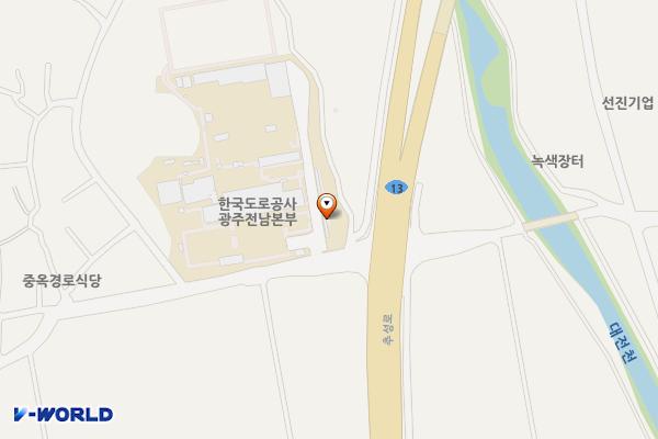 한국도로공사담양지사 위치 지도 — 전남광주통합특별시 담양군 대전면 중옥길 34
