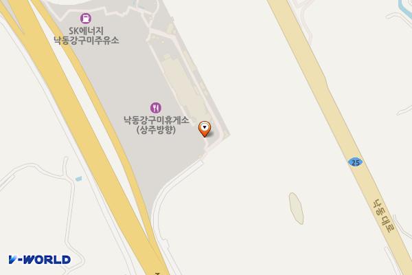 낙동강구미휴게소(상행) 위치 지도 — 경상북도 구미시 도개면 용산3길 122-65