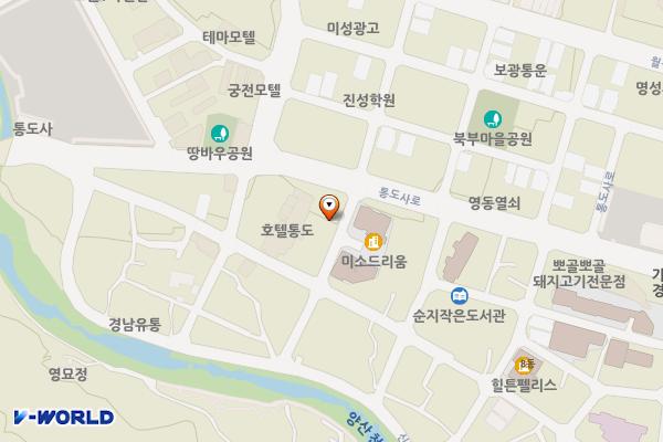 통도호텔 위치 지도 — 경상남도 양산시 신평강변8길 11