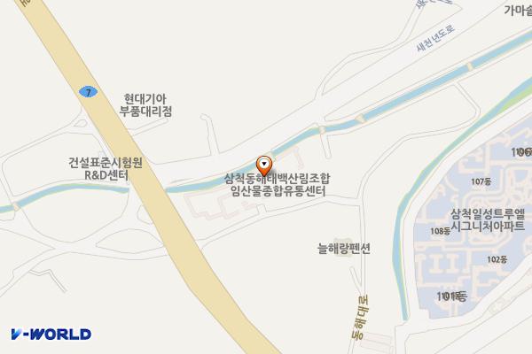 삼척동해태백산림조합 위치 지도 — 강원특별자치도 삼척시 새천년도로673