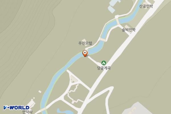 태백산국립공원 당골제1주차장 위치 지도 — 강원특별자치도 태백시 소도동326