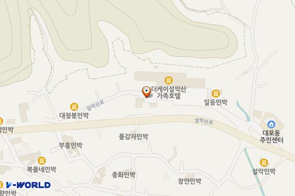 더케이설악산가족호텔 위치 지도 — 강원특별자치도 속초시 설악산로470-7
