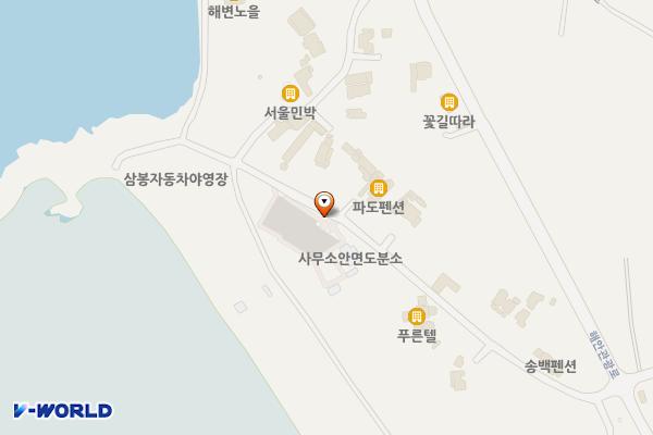 태안해안국립공원 삼봉주차장 위치 지도 — 충청남도 태안군 안면읍 창기리 1304-6