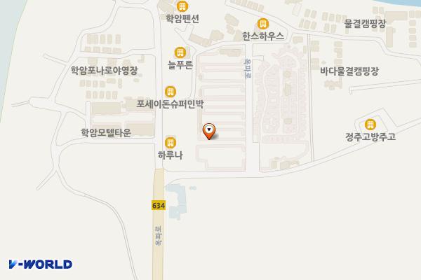 태안해안국립공원 학암포야영장 위치 지도 — 충청남도 태안군 원북면 방갈리 515-79