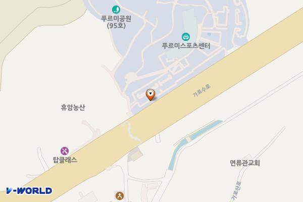 푸르미스포츠센터 위치 지도 — 충청북도 청주시 흥덕구 휴암동 338