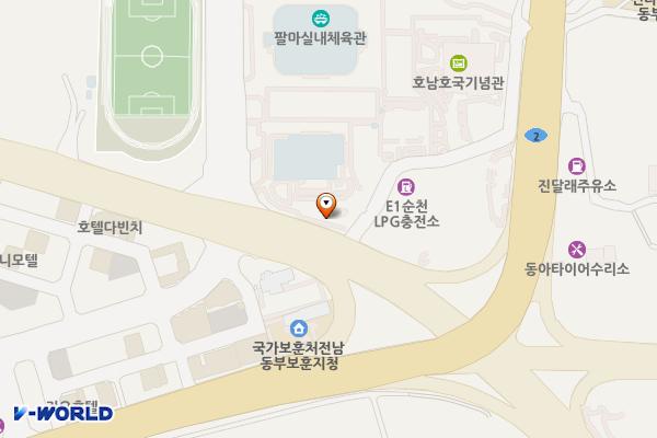 팔마실내체육관 위치 지도 — 전남광주통합특별시 순천시 연향동 771