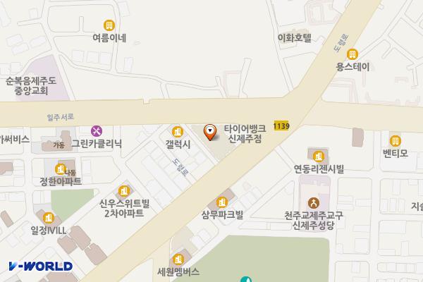 호텔시리우스 위치 지도 — 제주특별자치도 제주시 연동2334-4