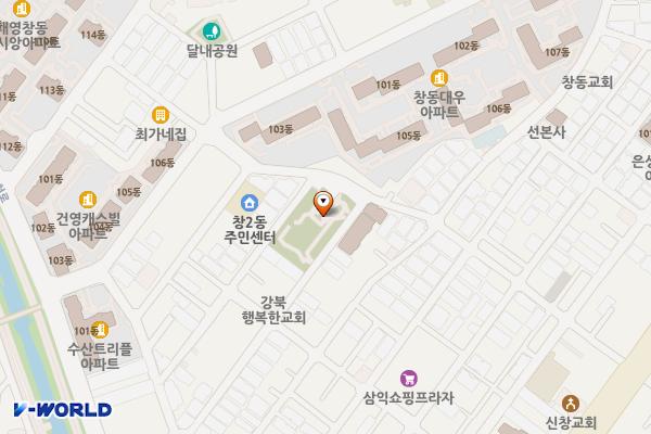 창2동 제4공영주차장 위치 지도 — 서울특별시 도봉구 창2동 582-22