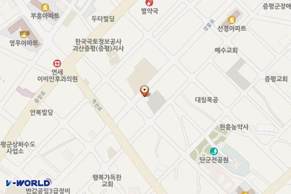 장뜰시장주차장1 위치 지도 — 충청북도 증평군 증평읍 장뜰로 44