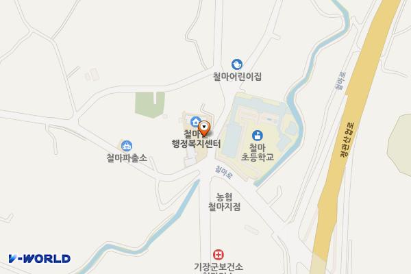 철마면사무소 위치 지도 — 부산광역시 기장군 철마면 철마면 485