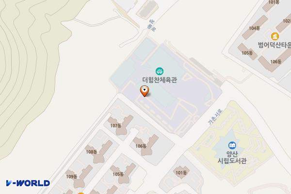양산국민체육센터 위치 지도 — 경상남도 양산시 물금읍 가촌리 990, 안쪽 주차장