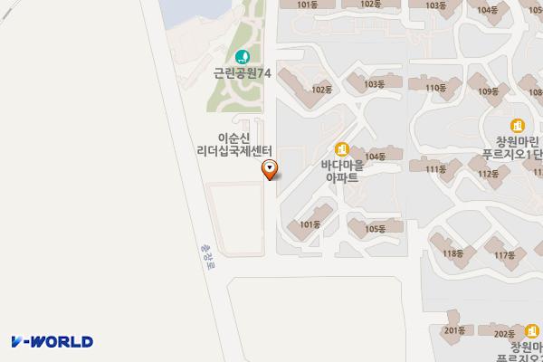 풍호동공영주차장(노외주차장) 위치 지도 — 경상남도 창원시 진해구 풍호동 305-21