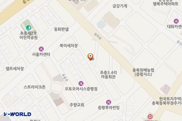 초중리 560-7주차장(나대지) 위치 지도 — 충청북도 증평군 증평읍 초중리 560-7