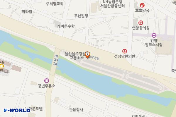 언양강변 공영주차장 위치 지도 — 울산광역시 울주군 언양읍 남부리 336-3