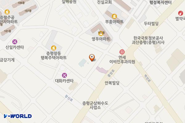 창동리 694주차장(나대지) 위치 지도 — 충청북도 증평군 증평읍 창동리 694
