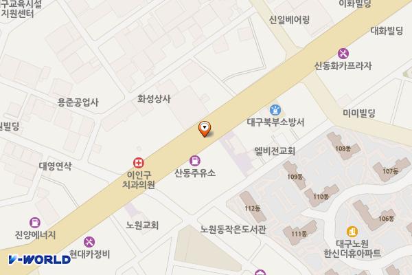 팔달신시장공영주차장 위치 지도 — 대구광역시 북구 노원로 32, 입구 좌측