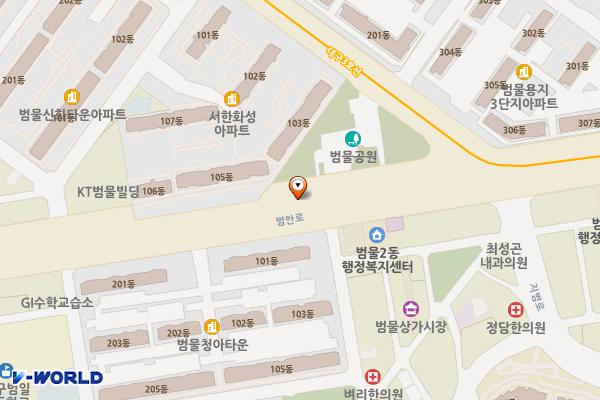 범물공영주차장 위치 지도 — 대구광역시 수성구 지범로 232, 지하 좌측