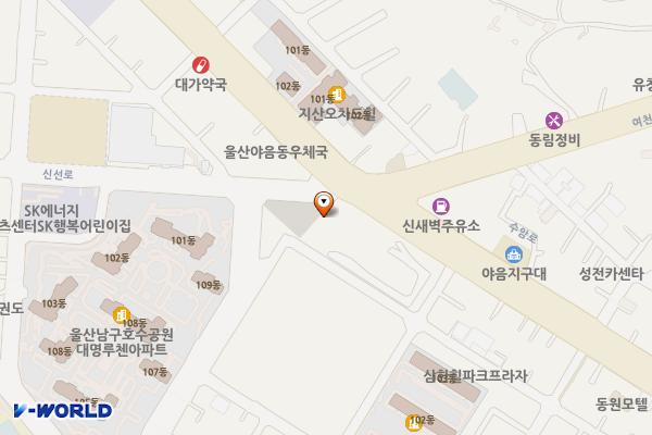 야음공영주차장 위치 지도 — 울산광역시 남구 야음동 338-1, 입구 좌측
