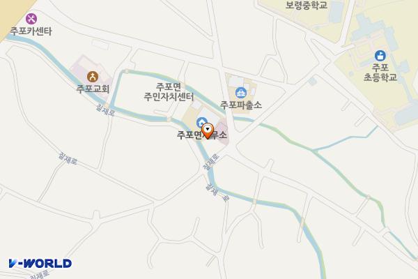 주포면사무소 위치 지도 — 충청남도 보령시 주포면 보령읍성길 38-1
