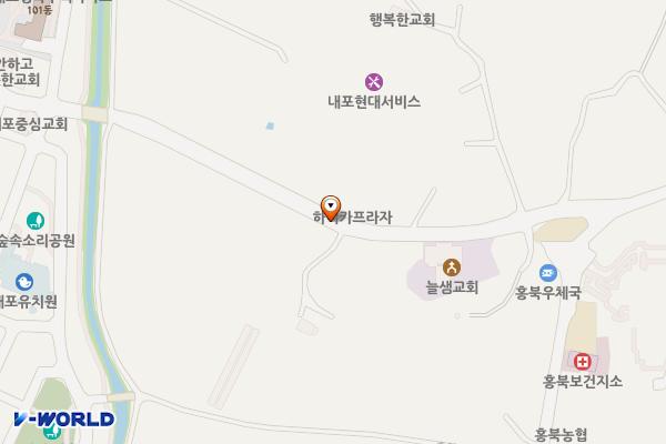 블루핸즈 내포현대서비스 위치 지도 — 충청남도 홍성군 홍북읍 홍북로 453번길 50