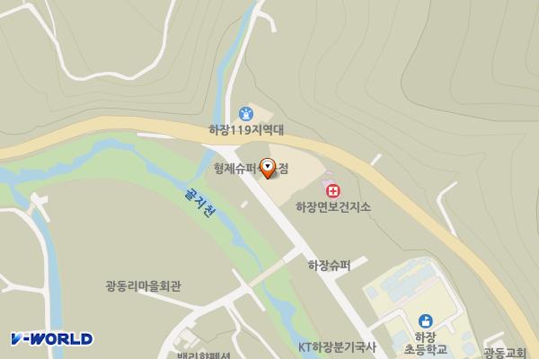 하장면사무소 위치 지도 — 강원특별자치도 삼척시 하장면 하장길 118