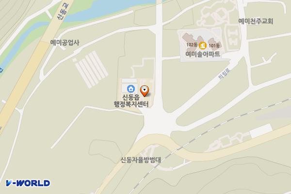 신동읍사무소 위치 지도 — 강원특별자치도 정선군 신동읍 예미리 759
