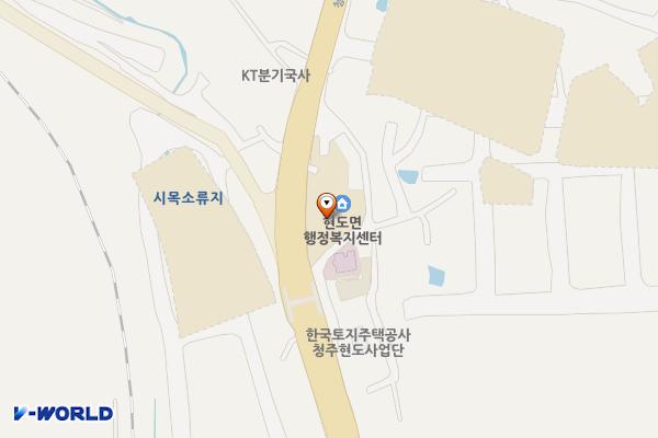 현도면사무소 위치 지도 — 충청북도 청주시 서원구 현도면 선동1길 9