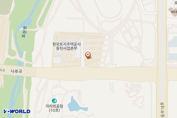 한국주택토지공사 동탄사업본부 위치 지도 — 경기도 화성시 노작로 10, 우측주차장
