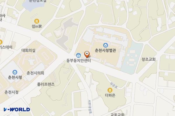 춘천시청 내 위치 지도 — 강원특별자치도 춘천시 삭주로 3