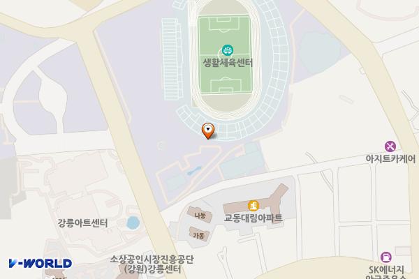 강릉종합운동장 위치 지도 — 강원특별자치도 강릉시 종합운동장길 69