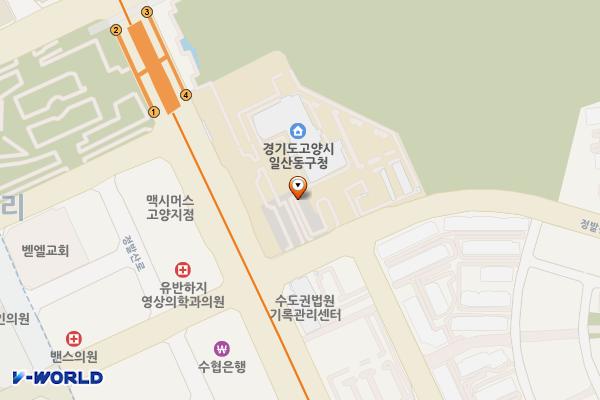 일산동구청 위치 지도 — 경기도 고양시 일산동구 중앙로 1256