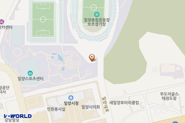 밀양공설운동장 위치 지도 — 경상남도 밀양시 밀양대로 2057-21