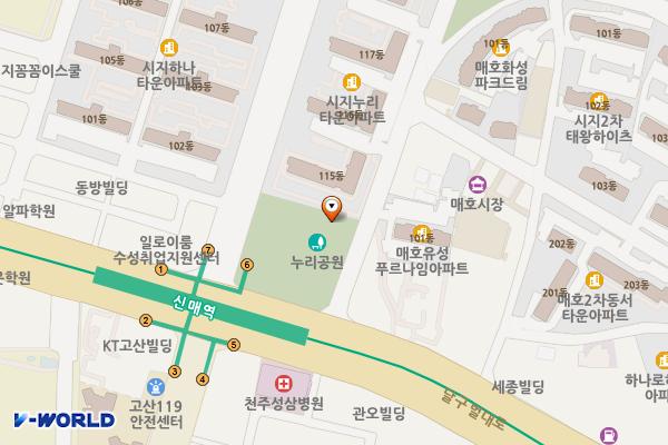 시지근린공원 공영주차장 위치 지도 — 대구광역시 수성구 달구벌대로637길 5
