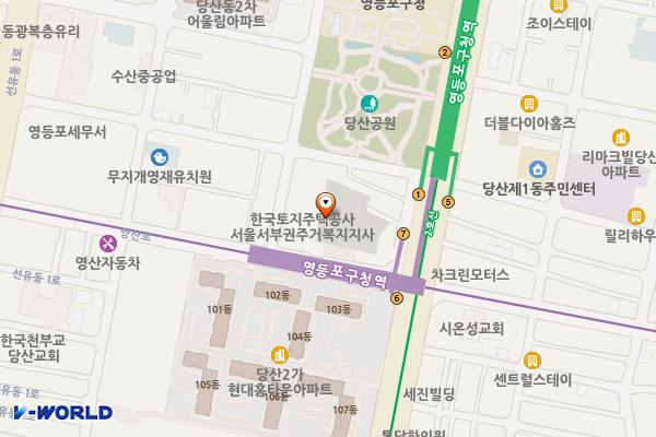 영등포구청 환승공영주차장 위치 지도 — 서울특별시 영등포구 양산로111
