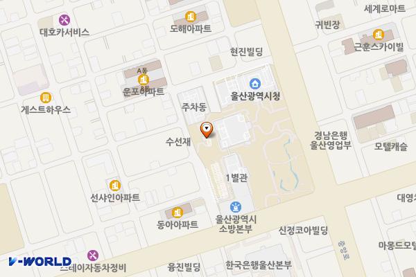 울산시청 위치 지도 — 울산광역시 남구 중앙로 201