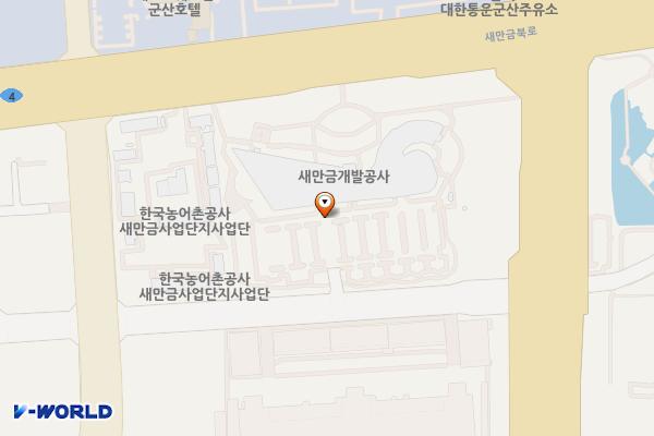 새만금개방처 내 주차장 위치 지도 — 전북특별자치도 군산시 새만금북로 466