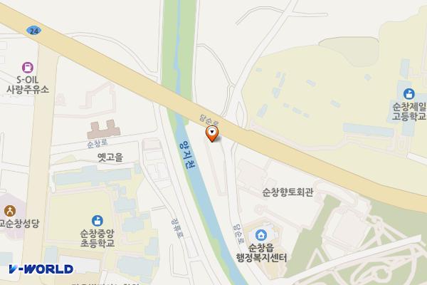 순창읍사무소 앞 천변주차장 위치 지도 — 전북특별자치도 순창군 순창읍 장류로 407-11